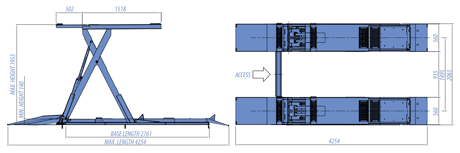 CẦU NÂNG CẮT KÉO LẮP NỔI HESHBON HL-32X / ABOVE-GROUND
