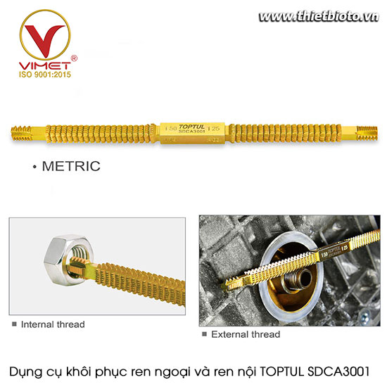 Dụng cụ khôi phục ren ngoại và ren nội TOPTUL SDCA3001